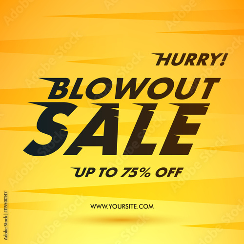 Blowout Sale offer poster banner vector illustration.