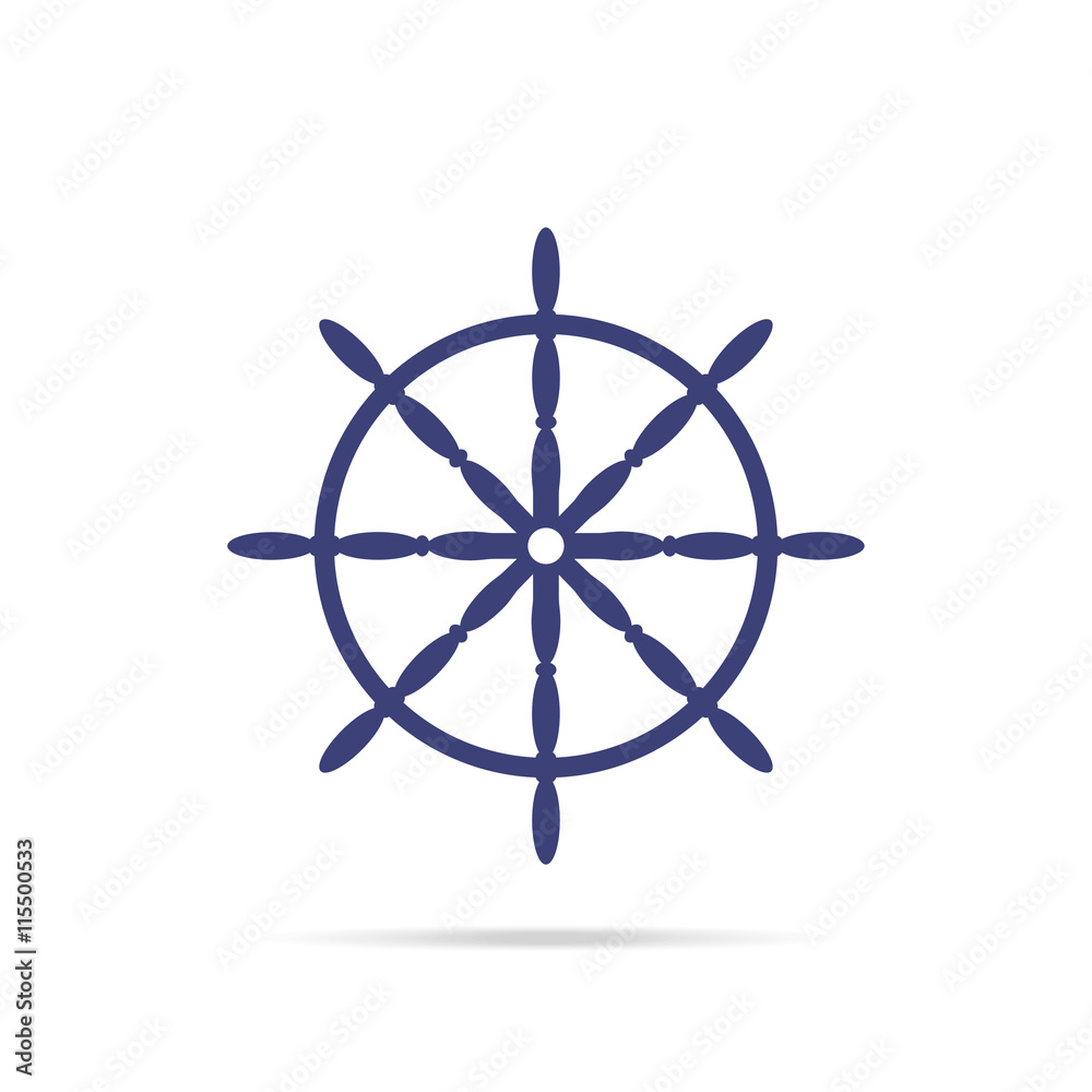 Old steering wheel vector icon. Old steering wheel vector icon.
