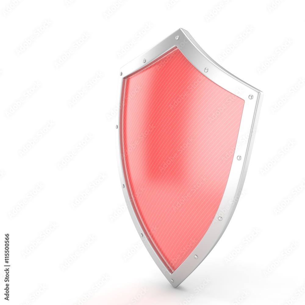 shield icon on white. 3d rendering. shield icon on white. 3d rendering.