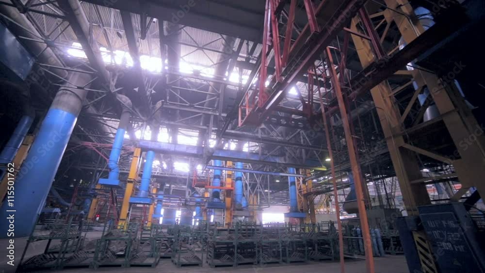Modern plant at an heavy industrial factory. 1080p. Modern plant at an heavy industrial factory. 1080p.