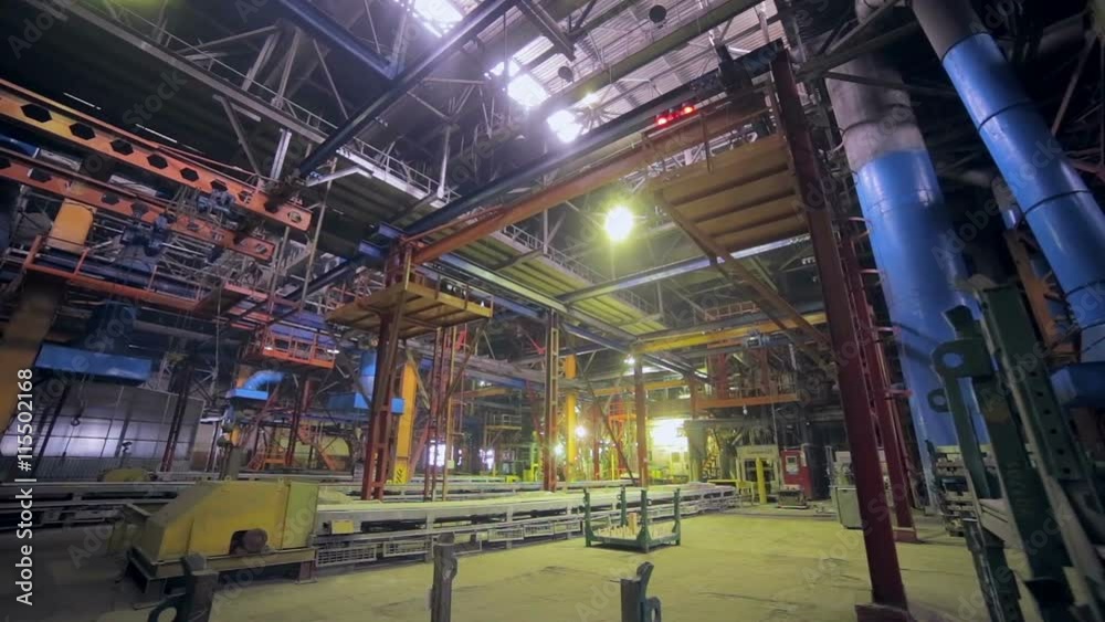 Modern plant at an heavy industrial factory. 1080p. Modern plant at an heavy industrial factory. 1080p.