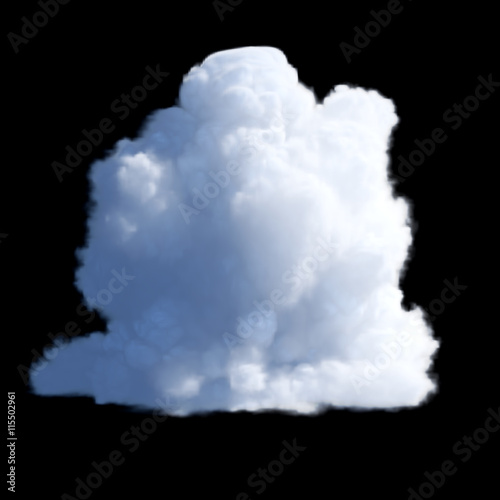 cloud on a black background, isolated