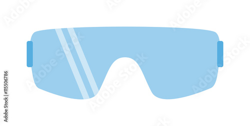 Bicycle sport sunglasses on white, sport glasses fashion protection, summer sunglasses accessory. Elegence sport glasses sun optic, goggles stylish sport glasses. Eyesight travel bicycle sport