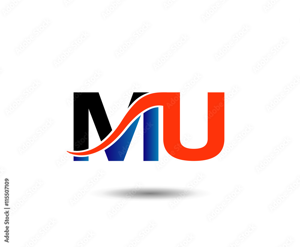 MU company linked letter logo Stock Vector Adobe Stock