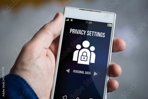 holding privacy settings smartphone