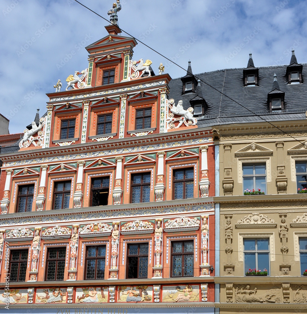 Fototapeta premium Gildehaus - prächtiges Bürgerhaus am Fischmarkt zu Erfurt