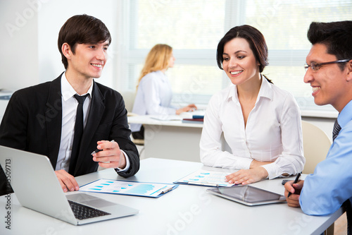 Business people working at modern office