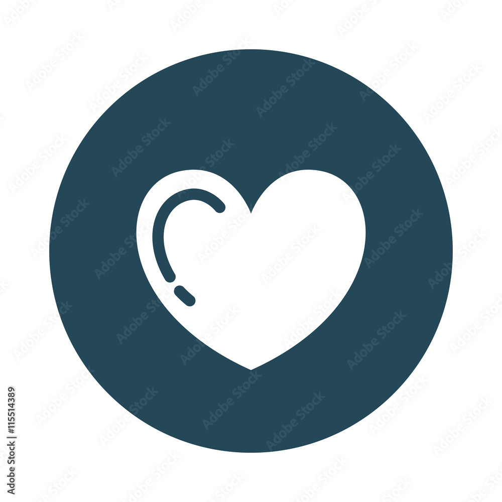 heart love isolated icon design