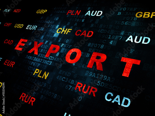Finance concept: Export on Digital background