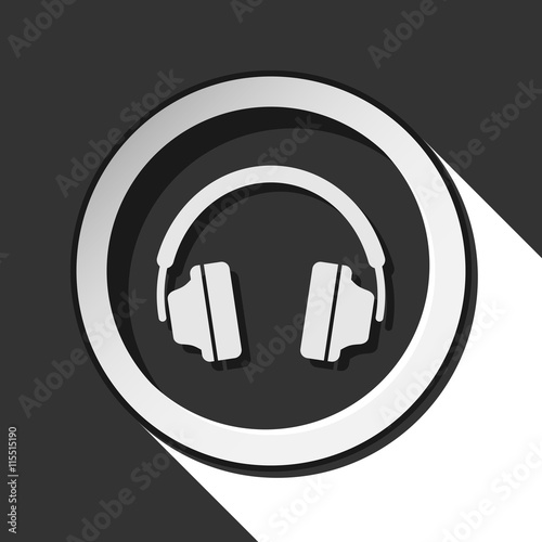icon - headphones with shadow