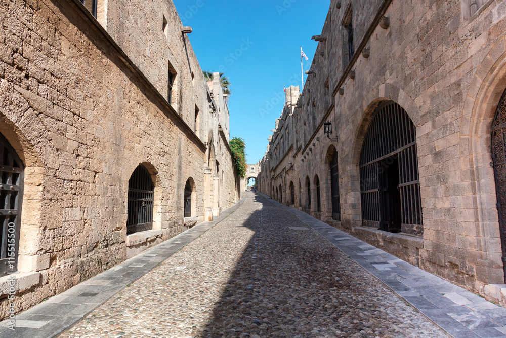 The Avenue of The Knights in the heart of the Old Town, it is best-preserved example of a medieval streets in Europe.
