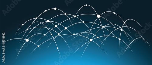 Futuristic data network illustration