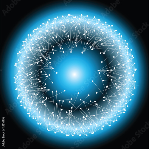 Futuristic data network illustration