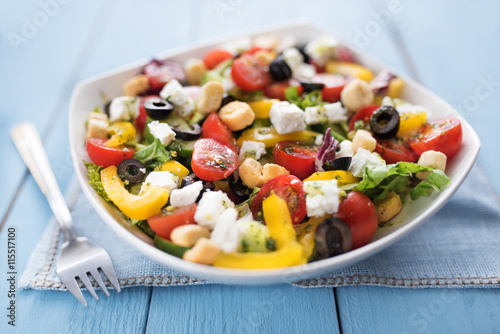 Wall Mural Diet and healthy mediterranean salad