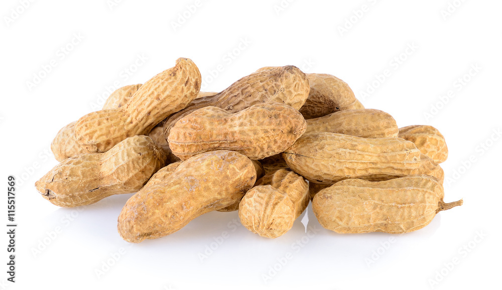 peanuts seeds isolated on white background peanuts seeds isolated on white background