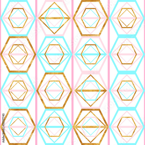 geometric pattern with gold foil