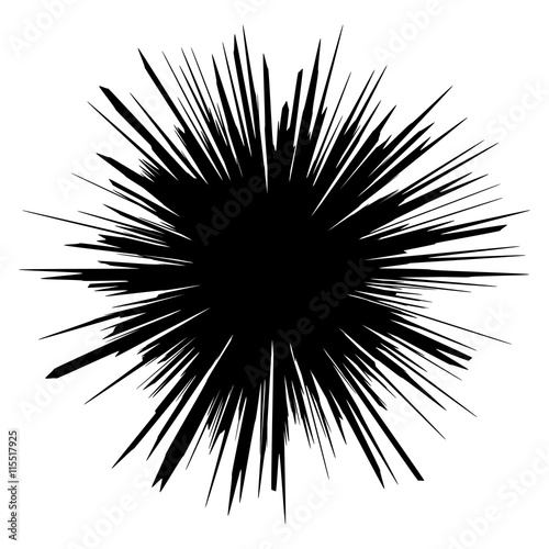 Abstract black explosion. Vector illustration