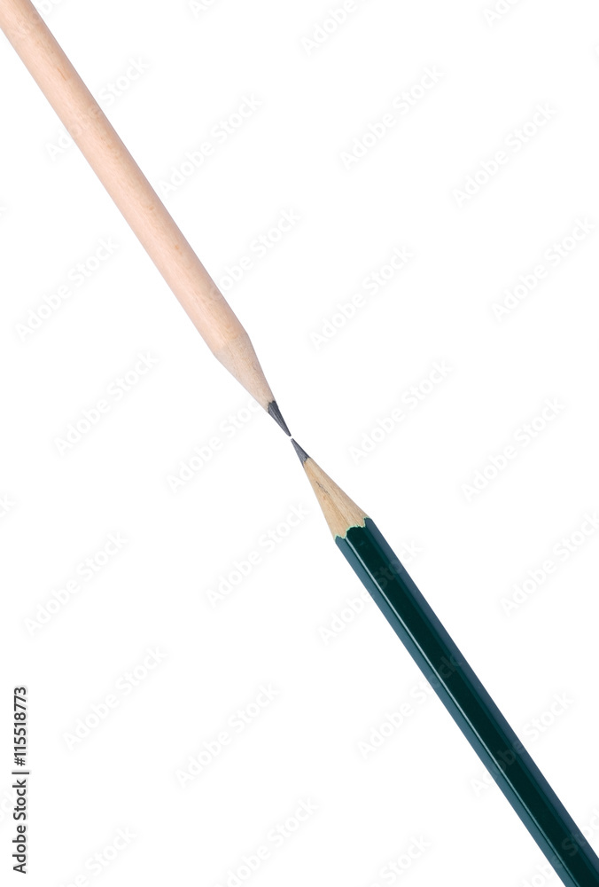 Closeup a wooden pencil used isolated on white background. Closeup a wooden pencil used isolated on white background.