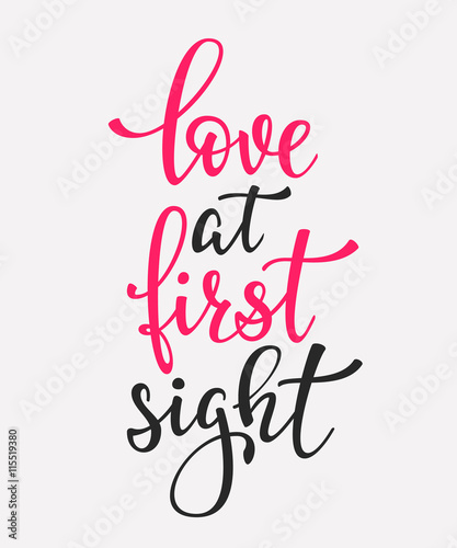 Love at first sight typography quote