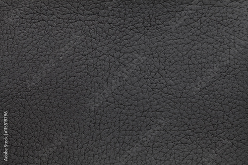 Black leather texture background. Closeup photo. Reptile skin.