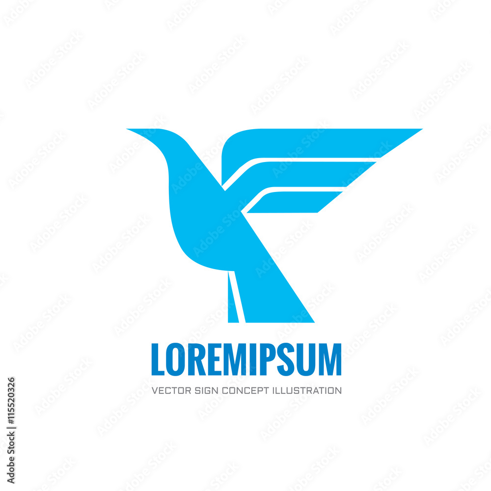 Fototapeta premium Bird - vector logo concept illustration. Dove creative sign. Design element.