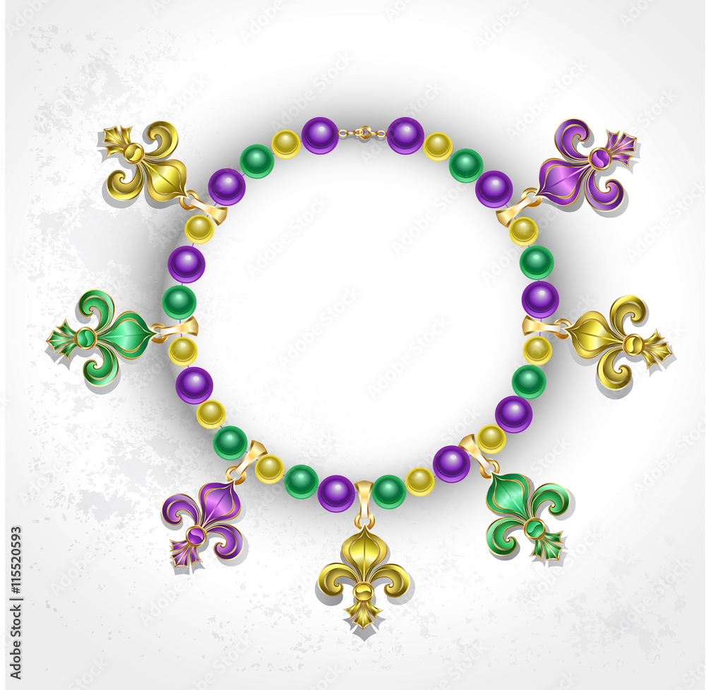Obraz premium Necklace with Fleur de Lis