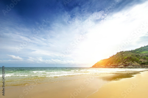 The natural scenery of the sea beach 