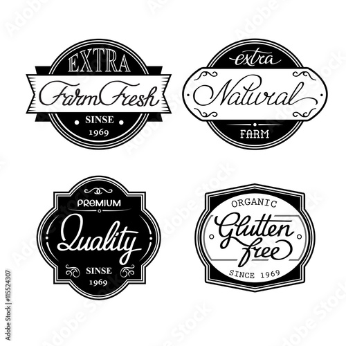 set of universal bottle labels