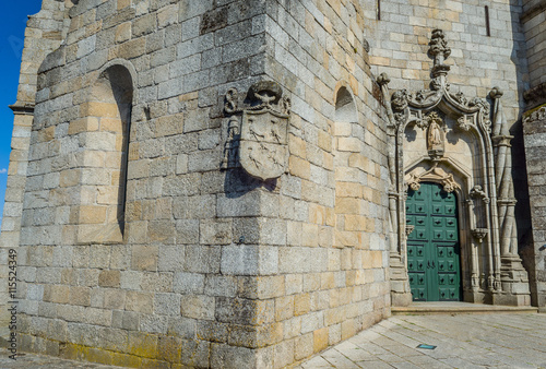 Principal door of the Guarda Cathedral. Portugal.