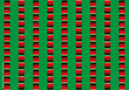 Optical illusion, illusory motion - the rows of red squares seem to move up and down, and to run counter - seamless wallpaper pattern in all directions can be created.