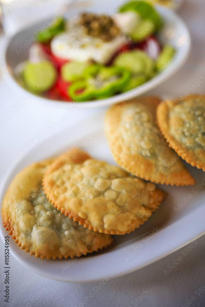 Fried dumplings Greek dish