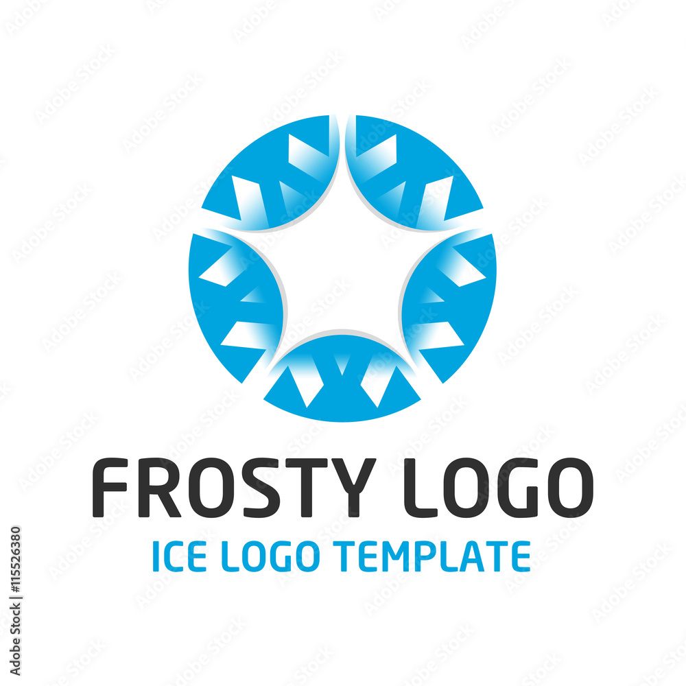 Ice logo template Stock Vector | Adobe Stock