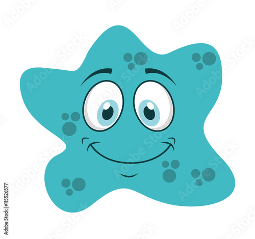 bacterium character isolated icon design