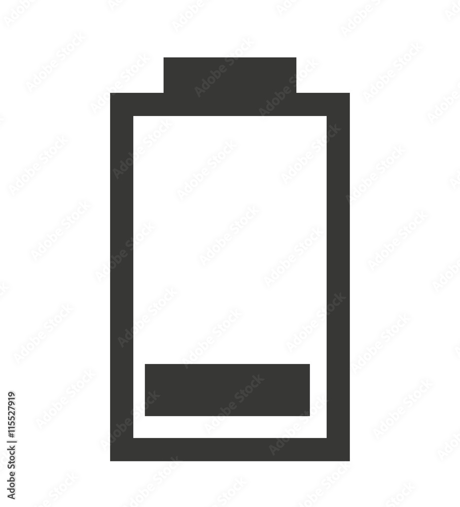 low Battery status isolated icon design