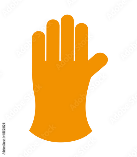 farmer glove isolated icon design