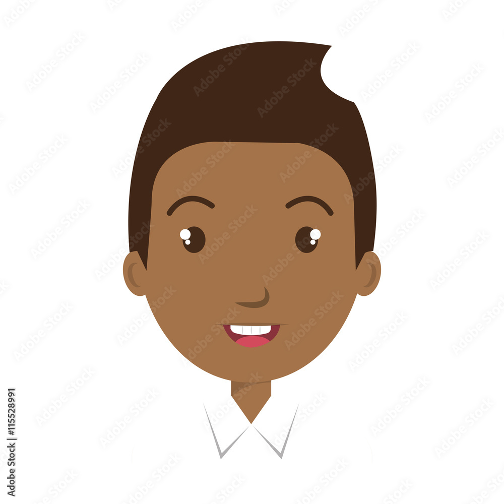 Young boy colorful cartoon design, vector illustration graphic.