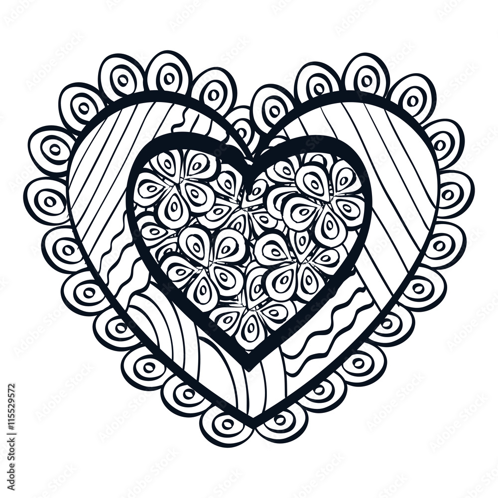 Decorative and beautiful heart design, vector illustration graphic. Decorative and beautiful heart design, vector illustration graphic.