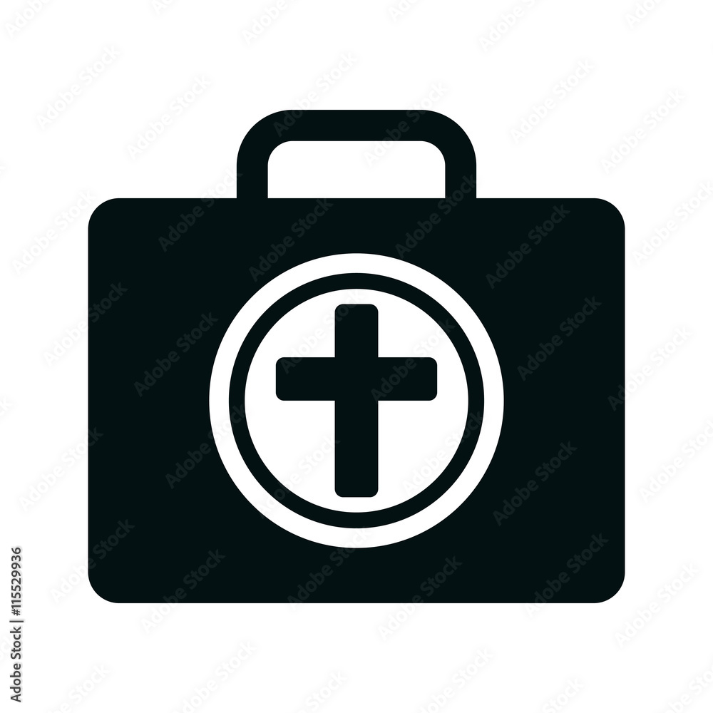 Medical healthcare isolated flat icon, vector illustration graphic.