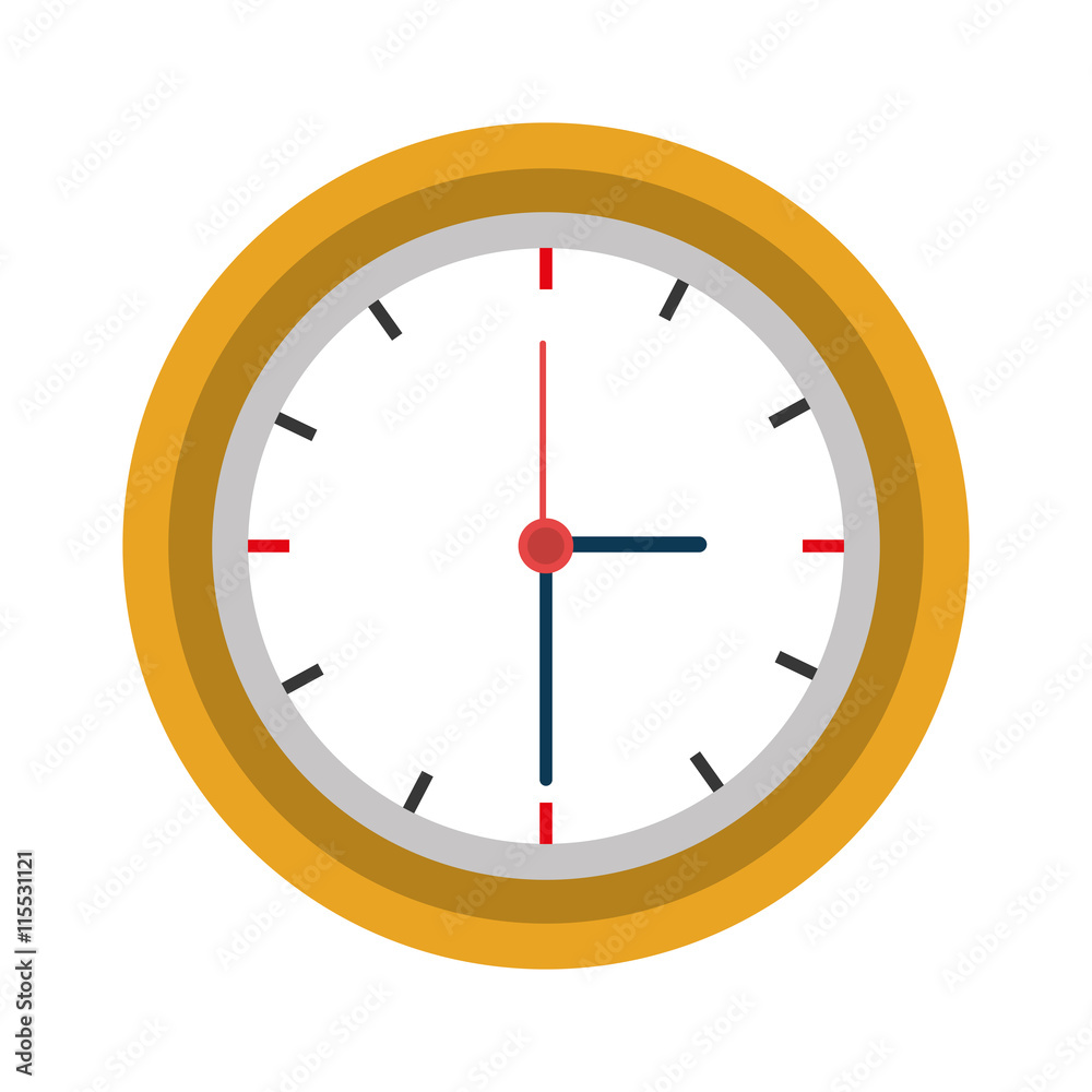 Wall clock time concept design, vector illustration graphic icon. Wall clock time concept design, vector illustration graphic icon.