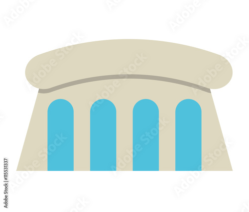 water dam isolated icon design