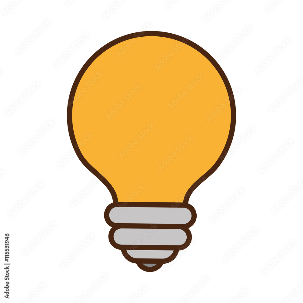 Bulb or big idea isolated flat icon, vector illustration graphic design. Bulb or big idea isolated flat icon, vector illustration graphic design.