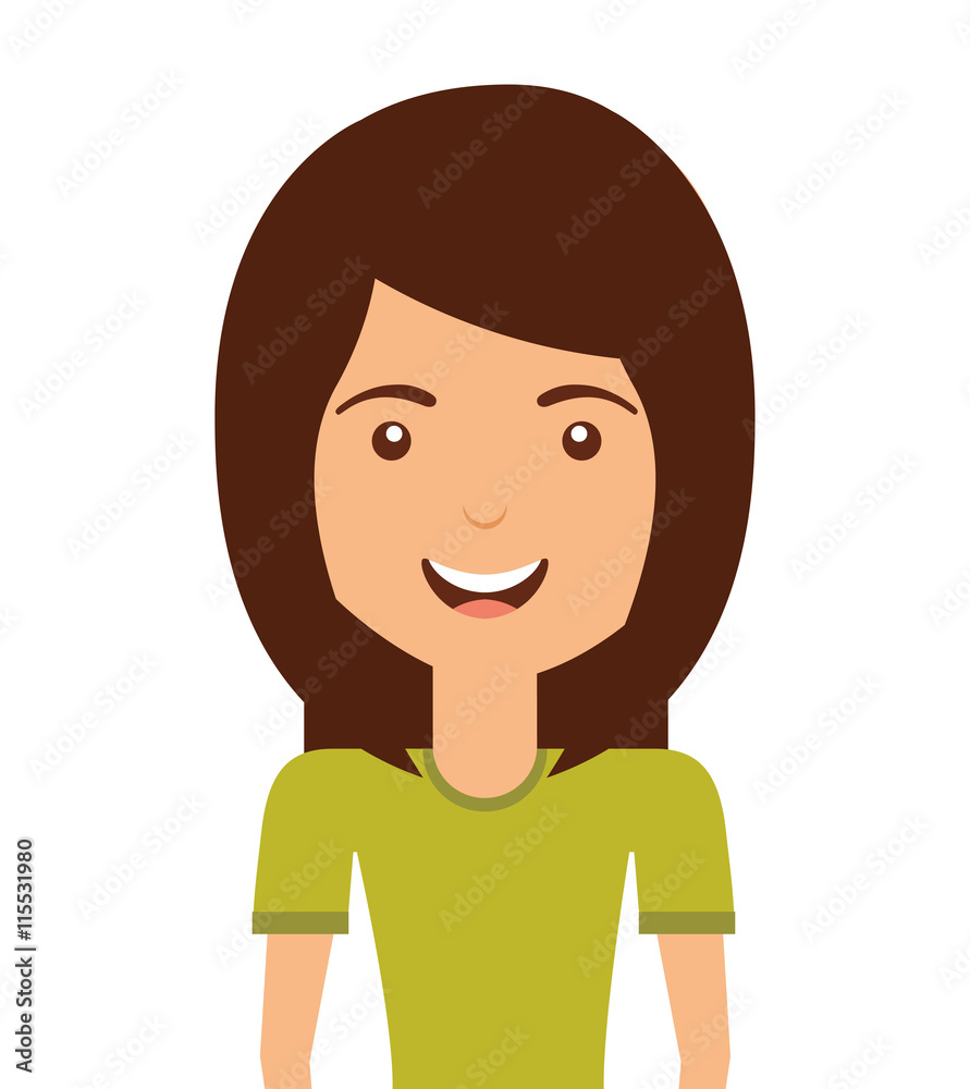 woman avatar isolated icon design