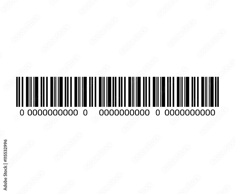 Bar code with serial number black and white icon, vector illustration graphic design. Bar code with serial number black and white icon, vector illustration graphic design.