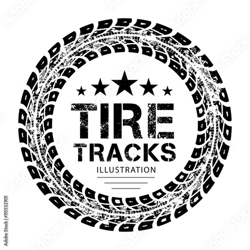 Tire tracks vector