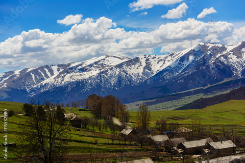 Lermontovo village with beautiful mountain landscape  Armenia