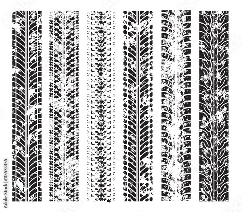 Tire tracks vector