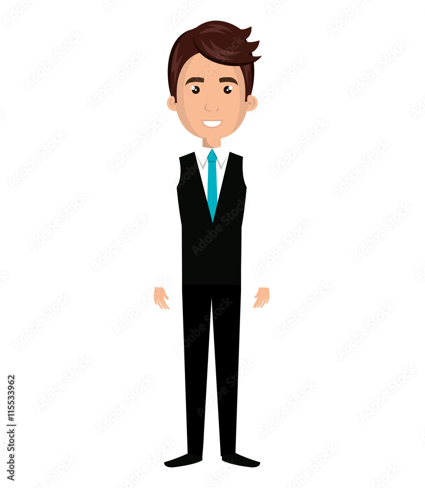 Young male cartoon design, vector illustration graphic icon.