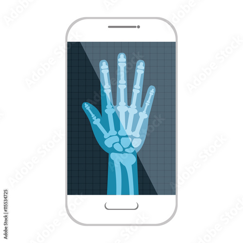 Medical healthcare xray exam isolated flat icon, vector illustration graphic design.