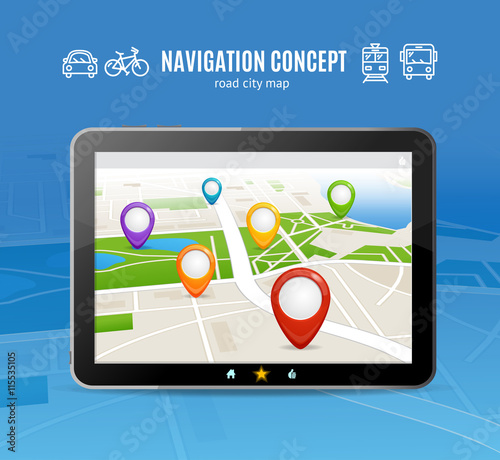 Navigation Concept. Vector