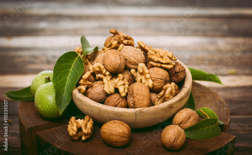 Fresh walnuts  photo